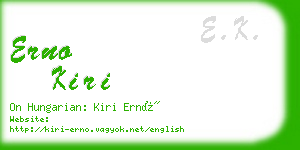 erno kiri business card